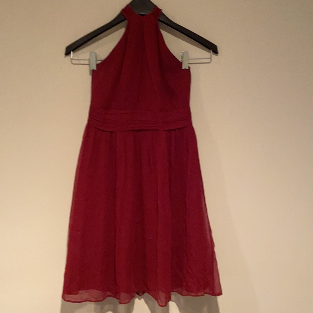Ann Taylor Petite Silk Keyhole Halter Dress